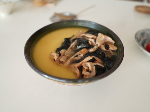 きのこの餡掛け茶碗蒸し