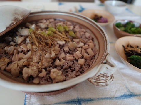 鶏肉と蓮根の炊き込みご飯